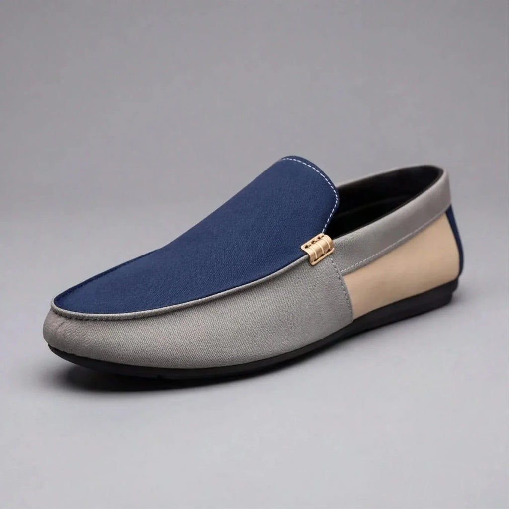 Valencia Patchwork Canvas Loafers