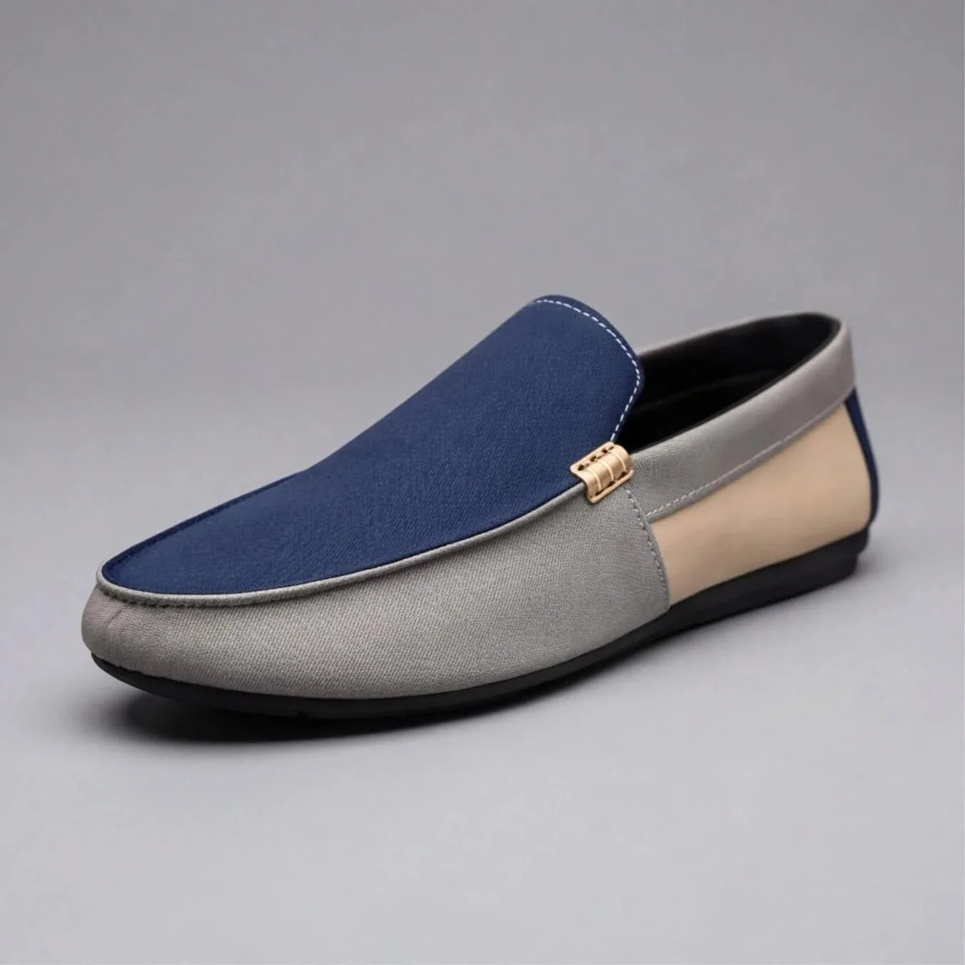 Valencia Patchwork Canvas Loafers