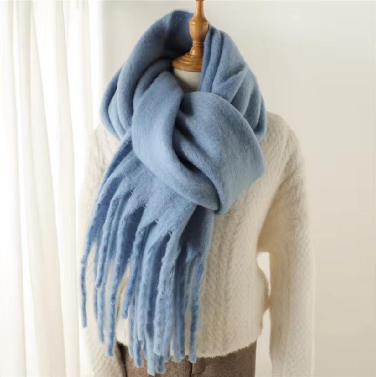 St. Moritz Tasselled Pashmina Scarf