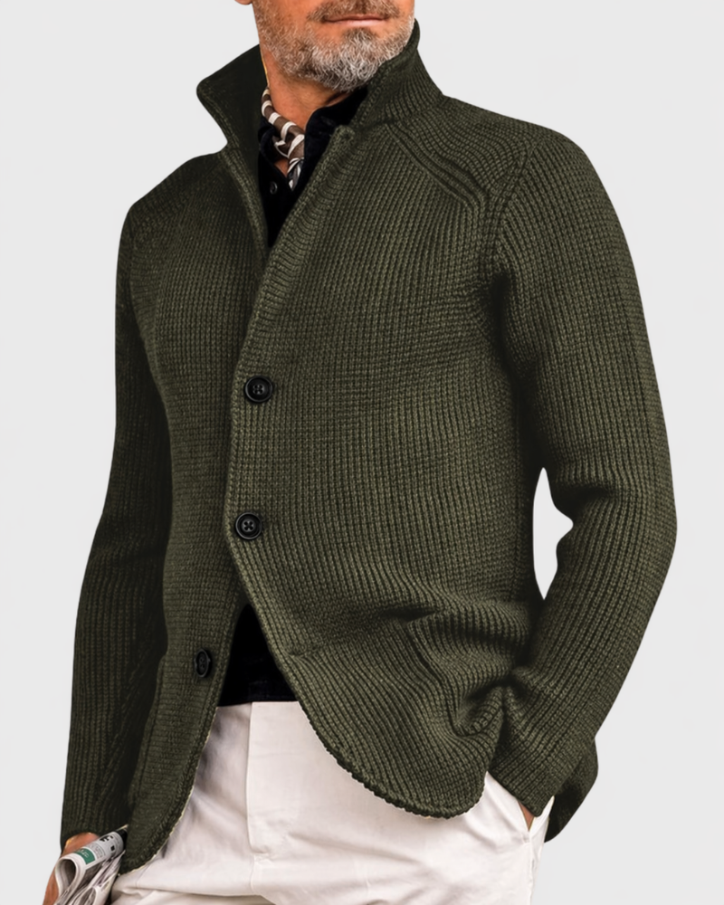 Arriaga Stand-Collar Knit Coat