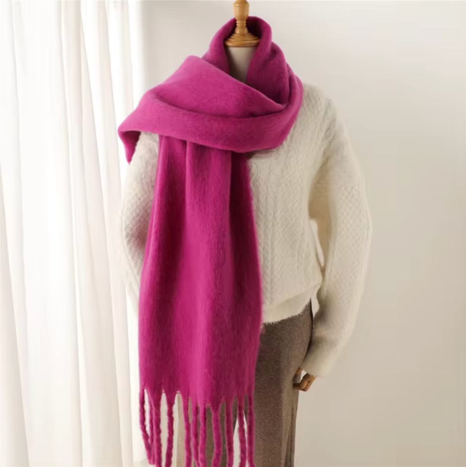 St. Moritz Tasselled Pashmina Scarf