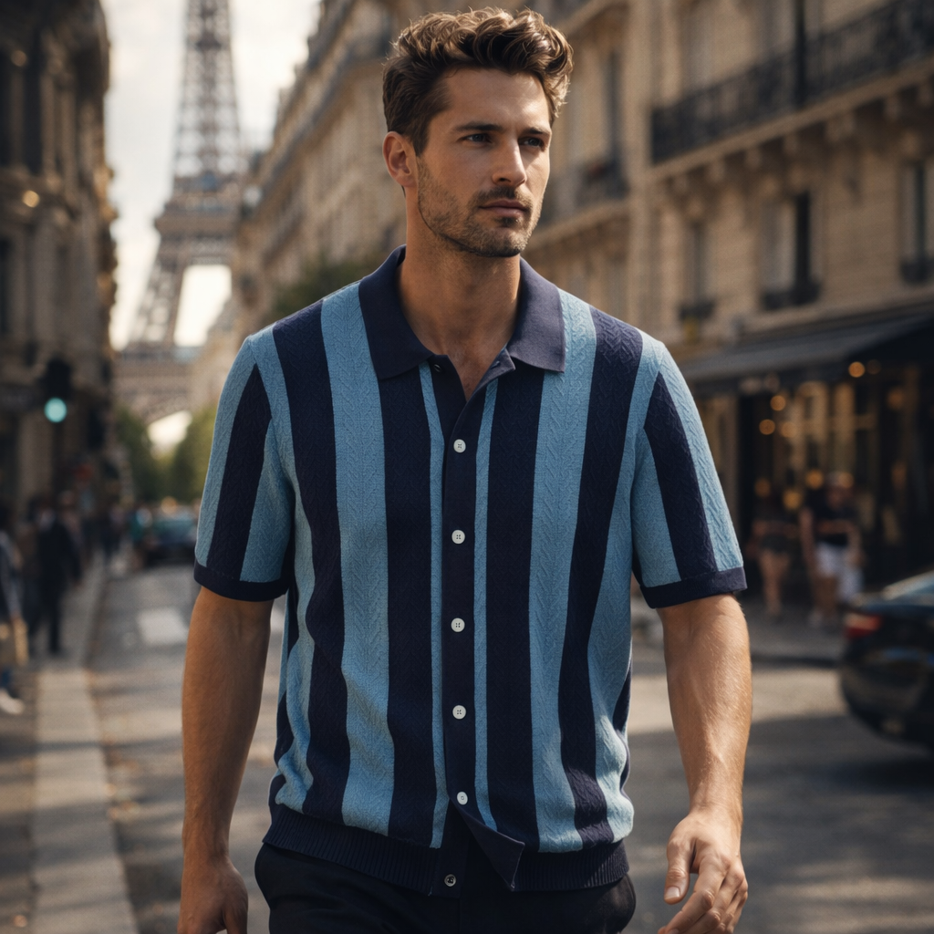 Cadaqués Striped Button-Up Shirt