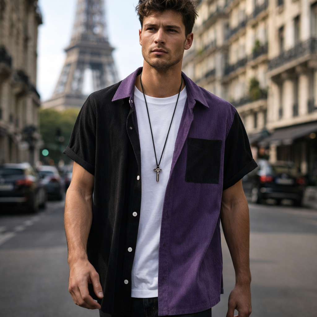 Rye Dual-Tone Corduroy Shirt