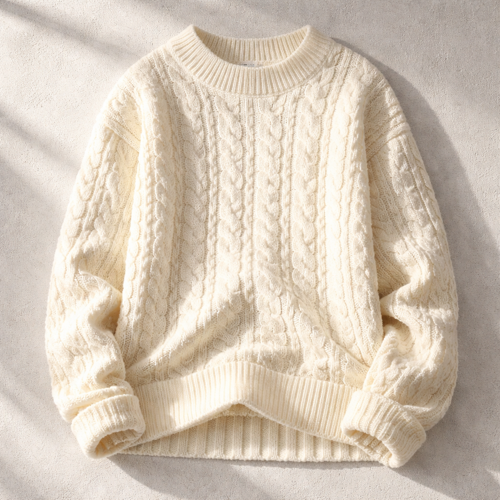 Merino Cable-Knit Sweater