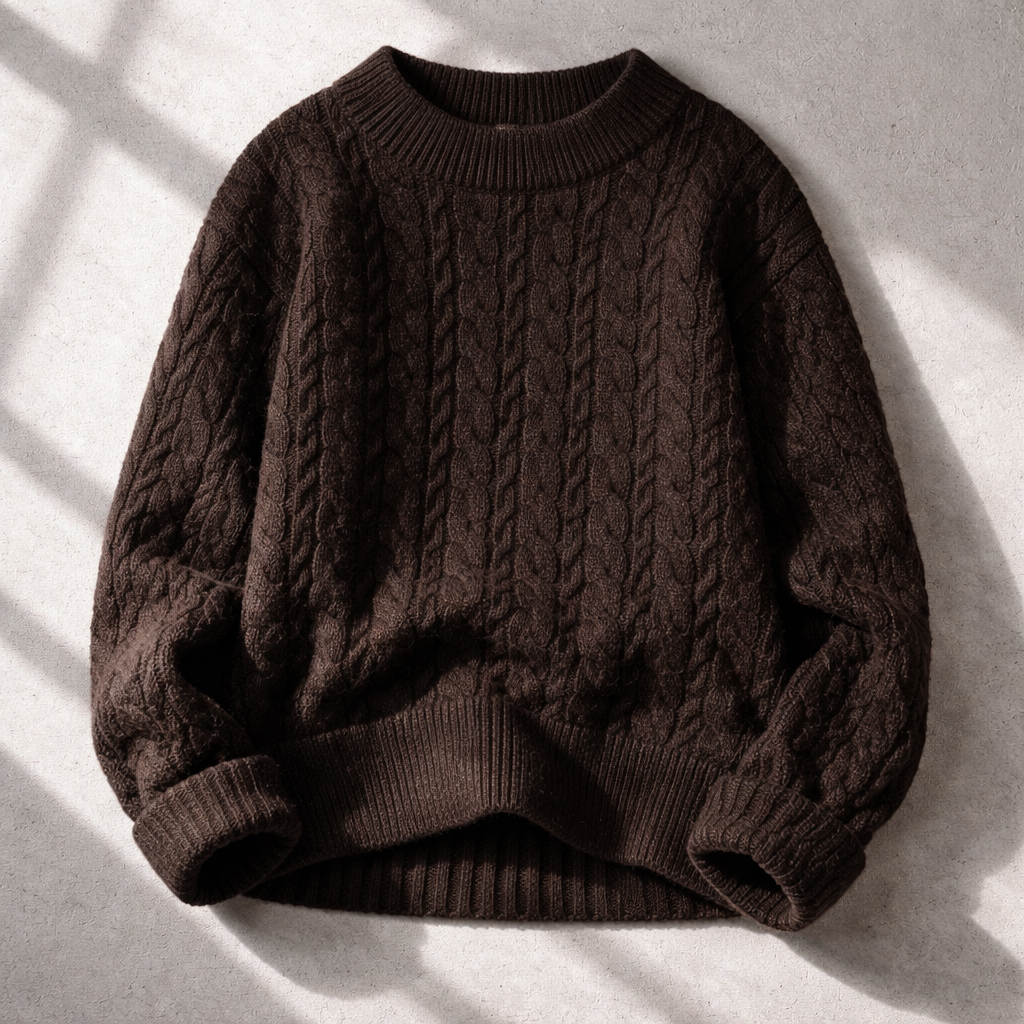 Merino Cable-Knit Sweater