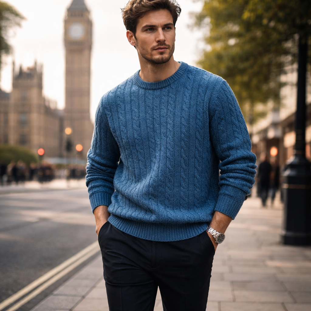 Merino Cable-Knit Sweater