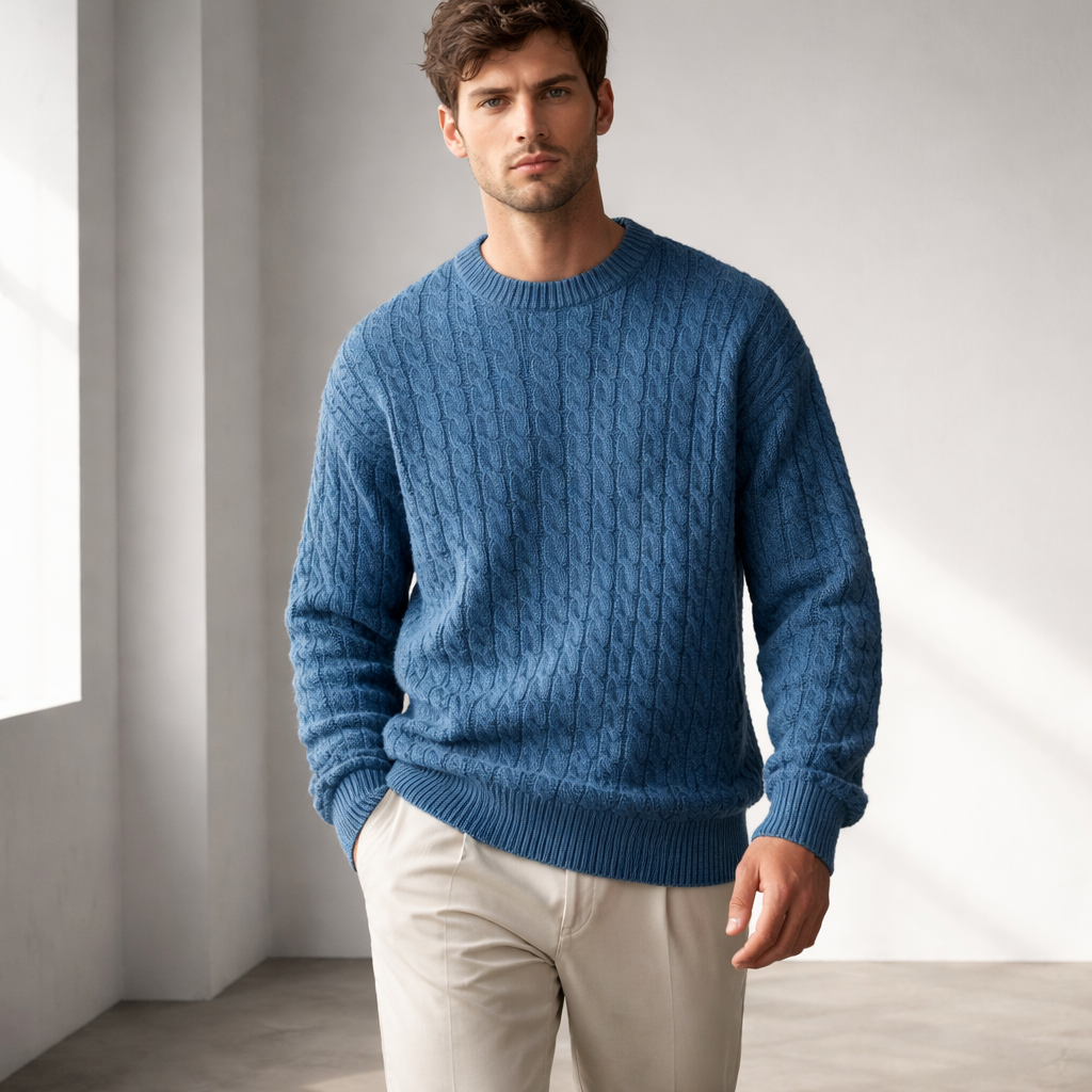 Merino Cable-Knit Sweater