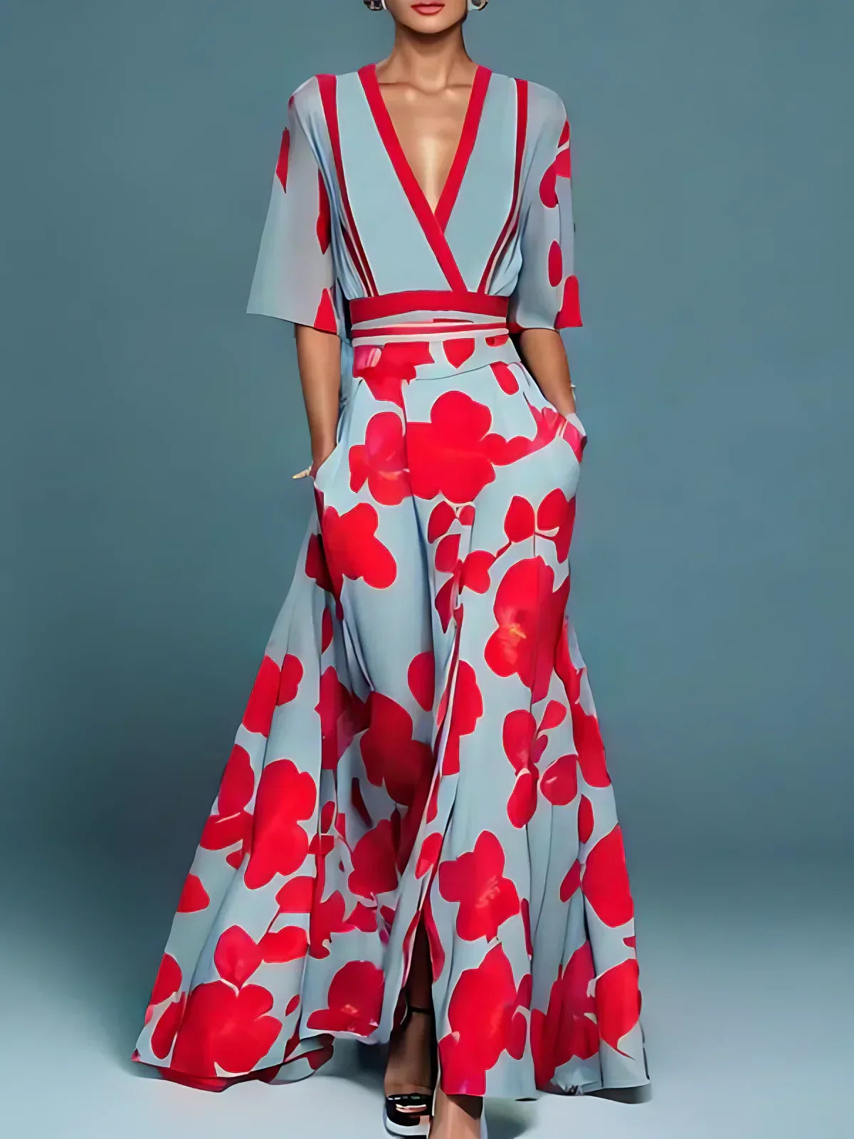 Kyoto Blossom Maxi Dress