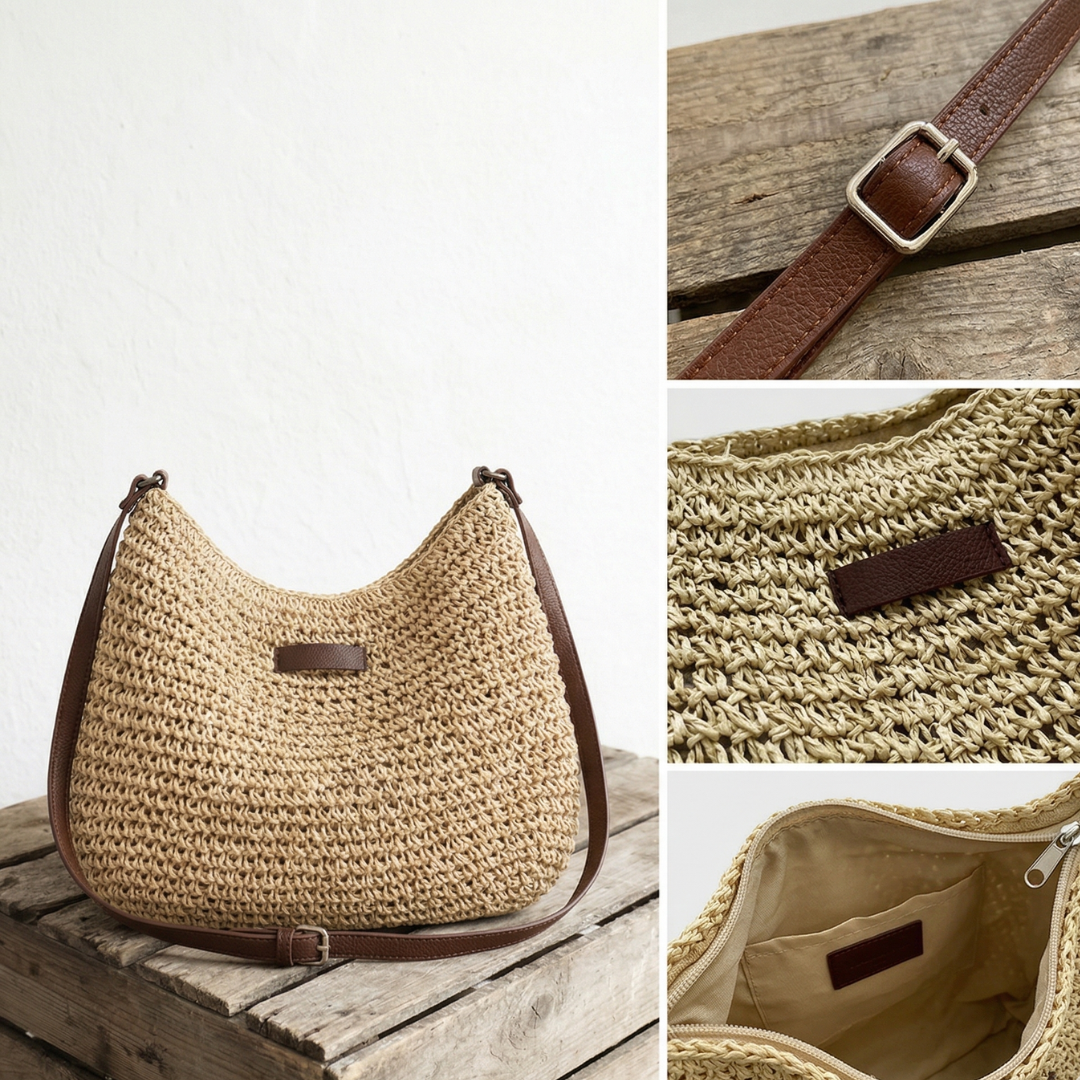 Sumba Woven Straw Sling Bag