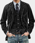 Gracia Corduroy Blazer & Vest Suit Set