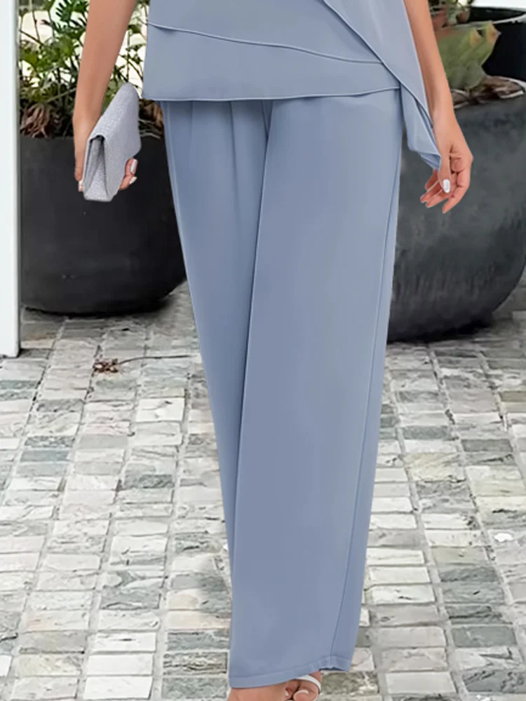 Evadne Chiffon Cape Pant Set