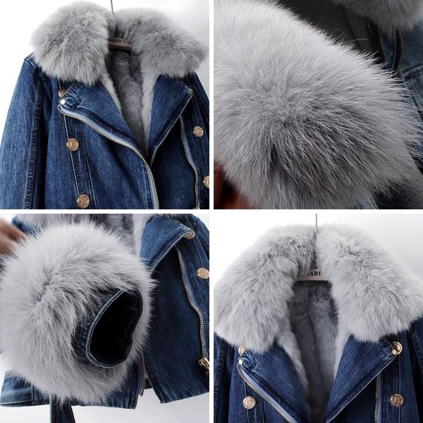 Courchevel Faux-Fur Denim Jacket