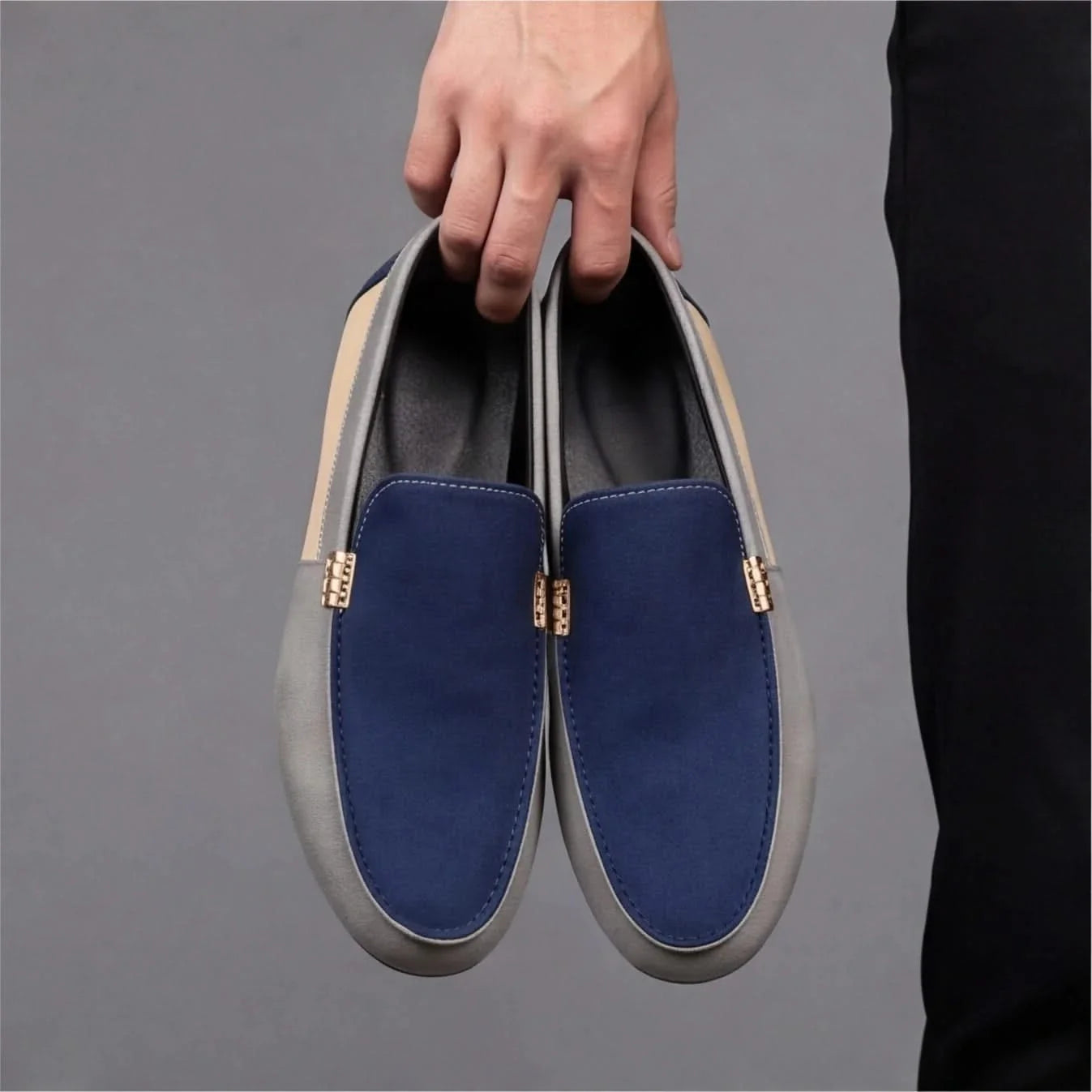 Valencia Patchwork Canvas Loafers