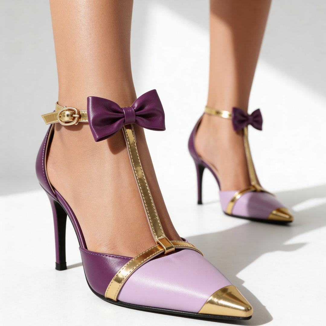 Volta Satin Bow Stiletto Pumps