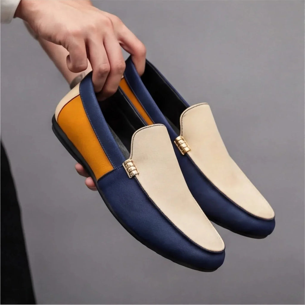 Valencia Patchwork Canvas Loafers