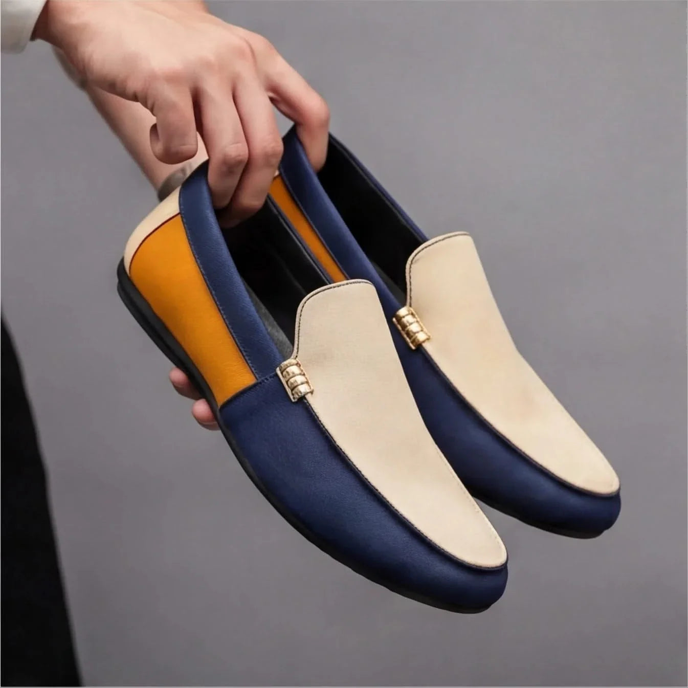 Valencia Patchwork Canvas Loafers