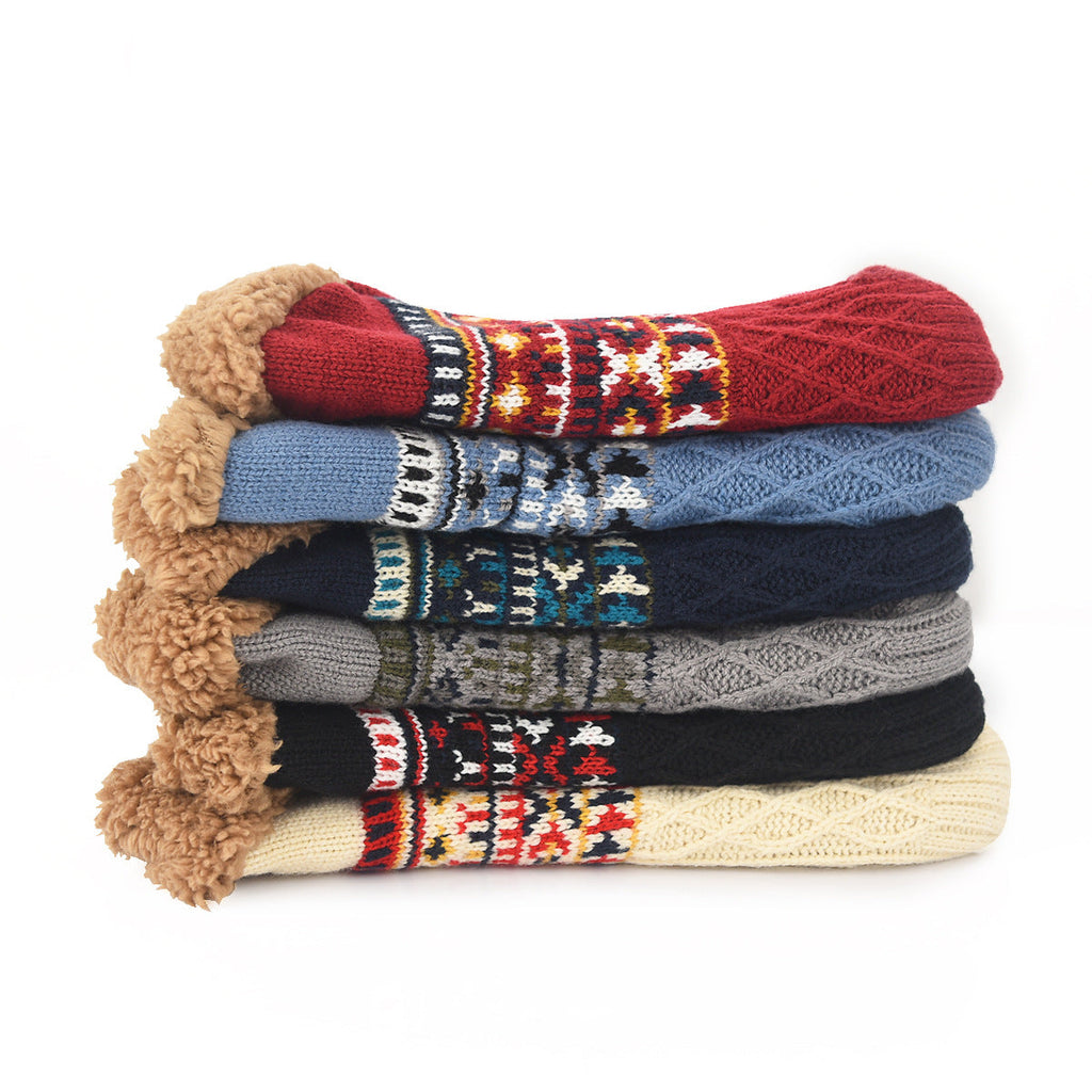 Heart Stitch Sherpa Socks