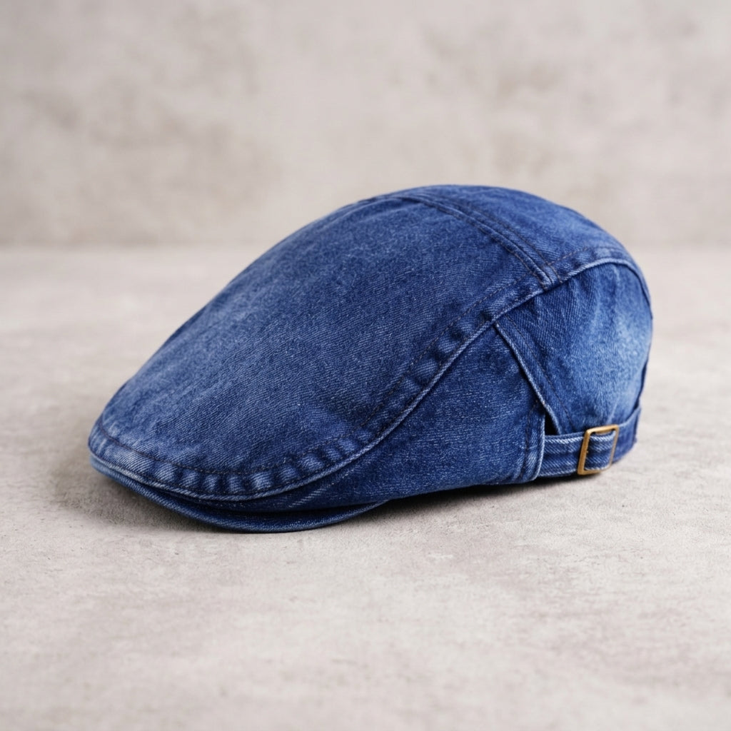 Aster Denim Ivy Flat Cap
