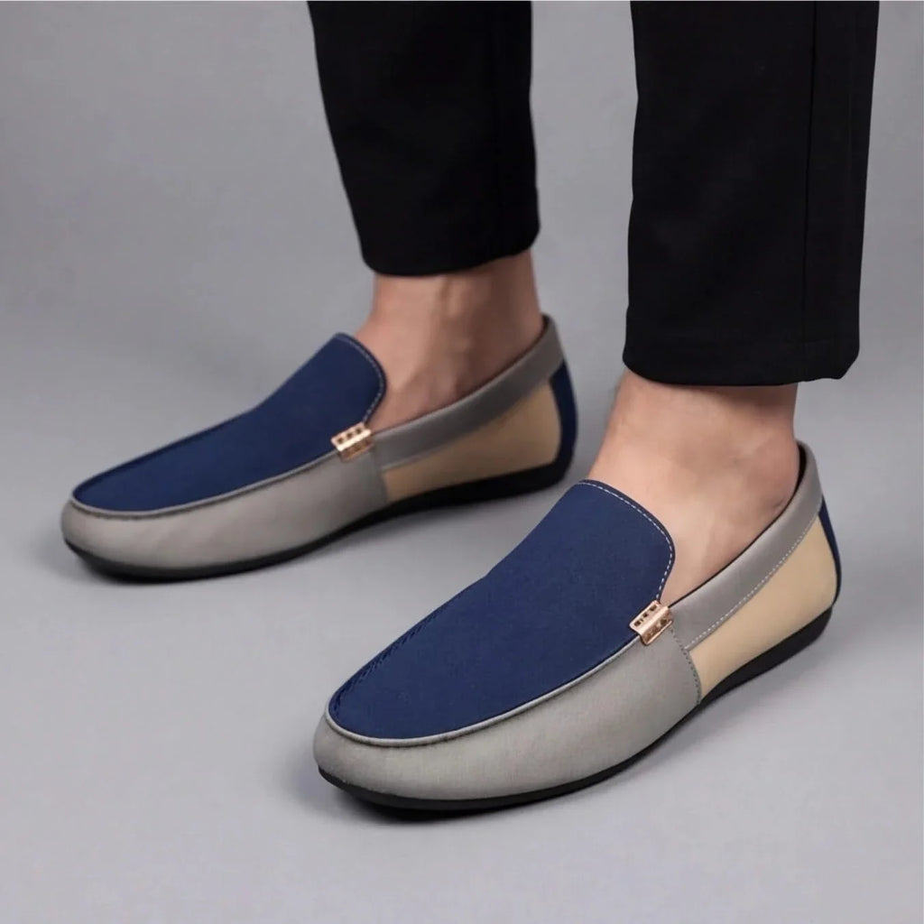 Valencia Patchwork Canvas Loafers