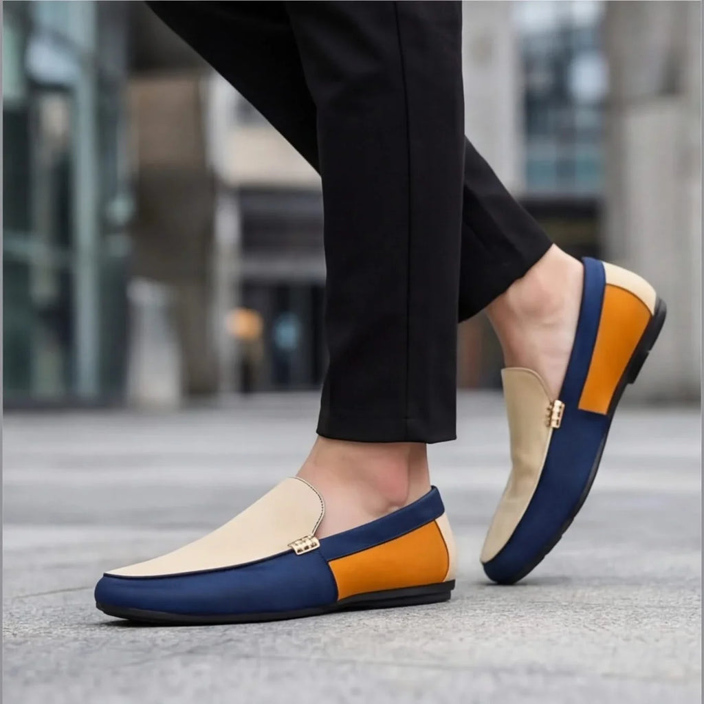 Valencia Patchwork Canvas Loafers