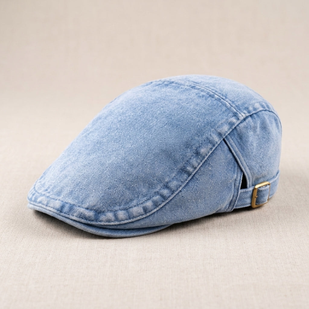 Aster Denim Ivy Flat Cap