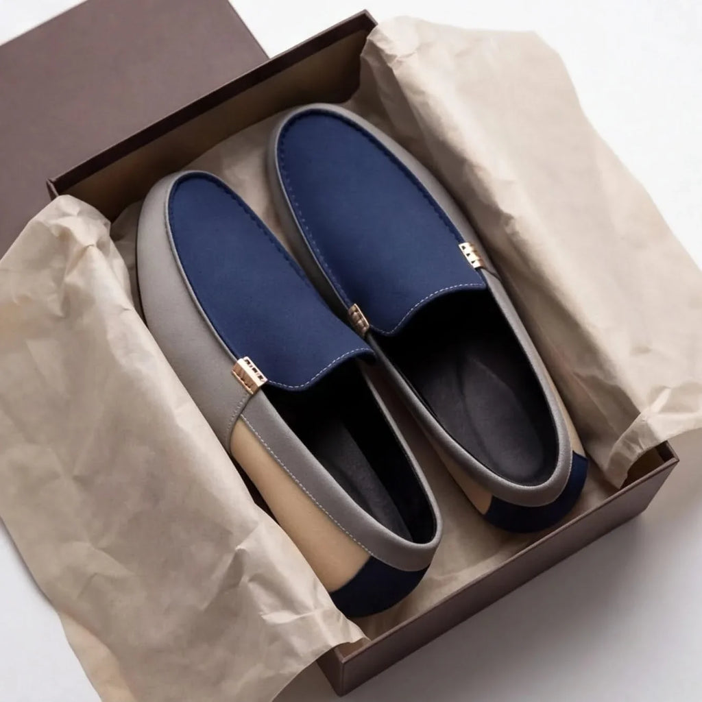 Valencia Patchwork Canvas Loafers