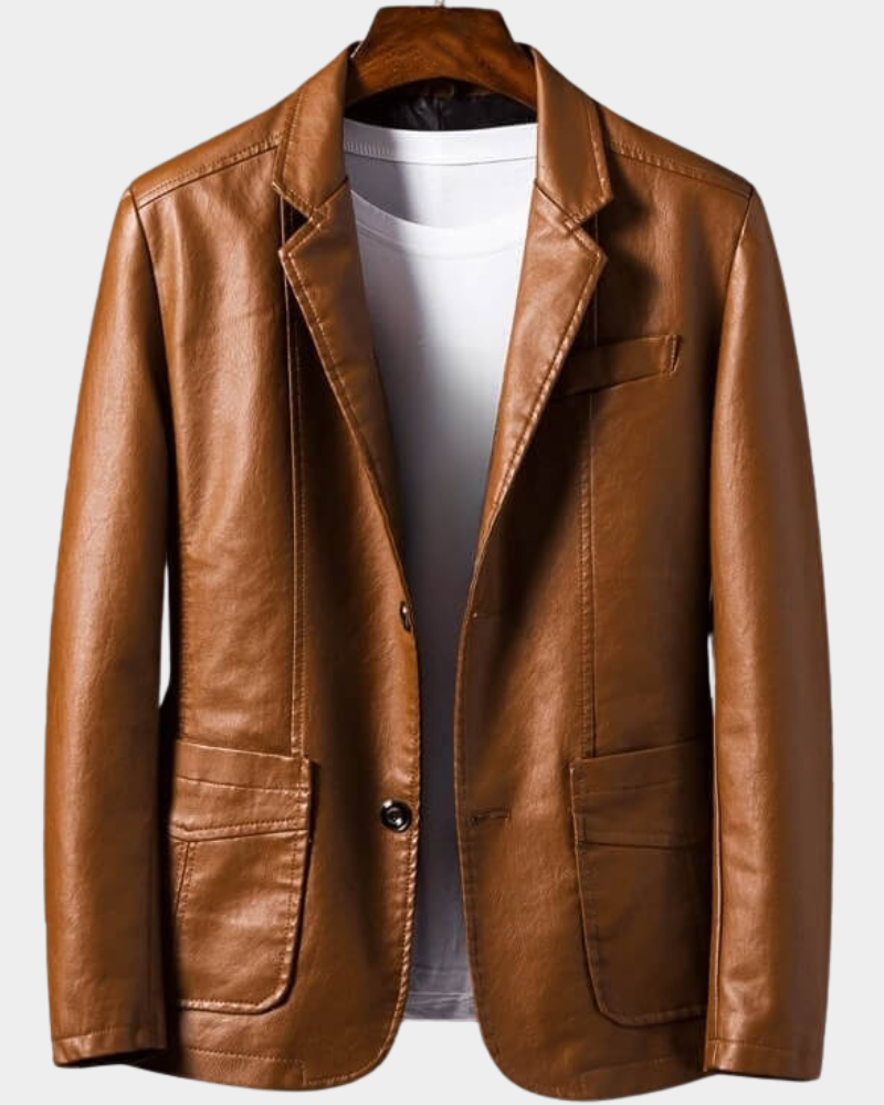 Fitz Roy Tailored Leather Blazer Jacket
