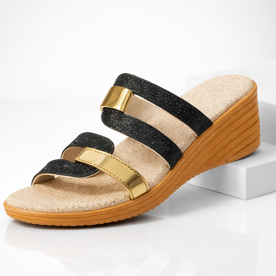 Yenisei Glitter Slide Sandals