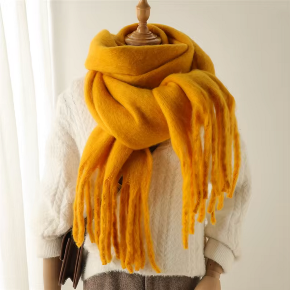 St. Moritz Tasselled Pashmina Scarf