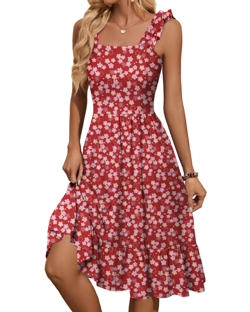 Belladonna Tiered Ruffle Midi Dress