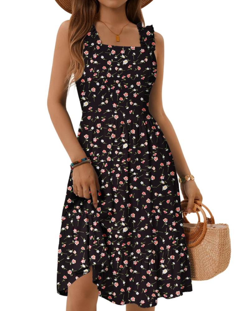 Belladonna Tiered Ruffle Midi Dress