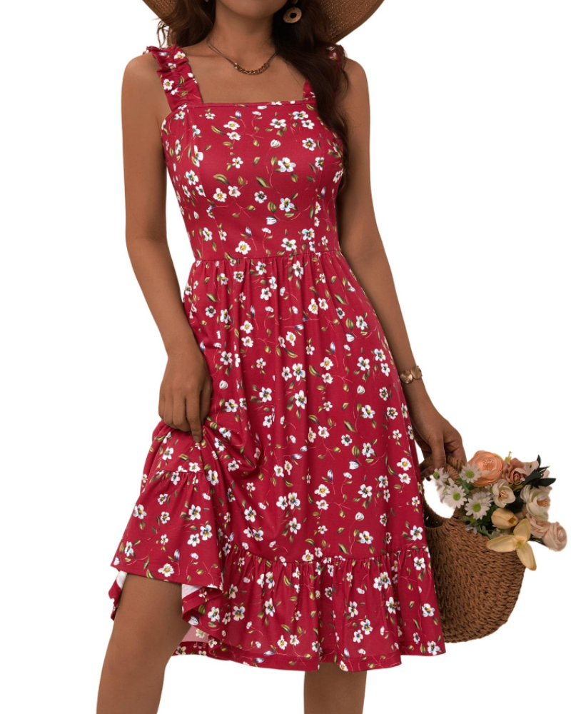 Belladonna Tiered Ruffle Midi Dress