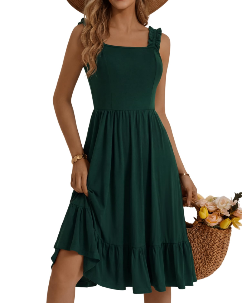 Belladonna Tiered Ruffle Midi Dress
