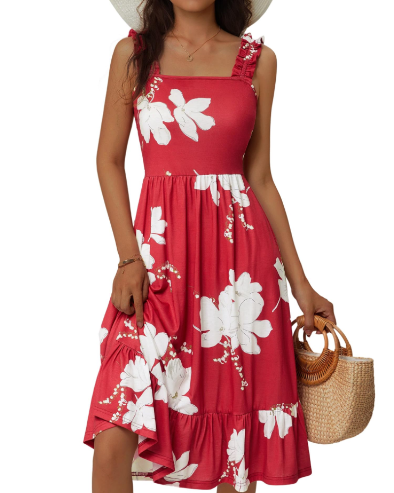 Belladonna Tiered Ruffle Midi Dress