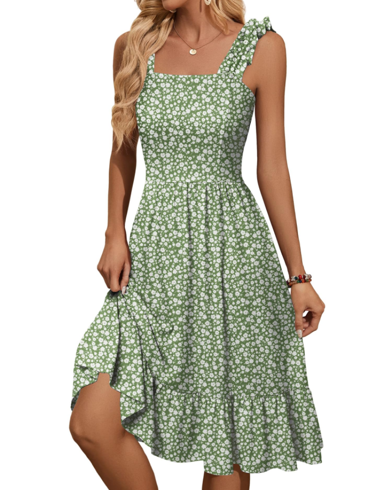 Belladonna Tiered Ruffle Midi Dress