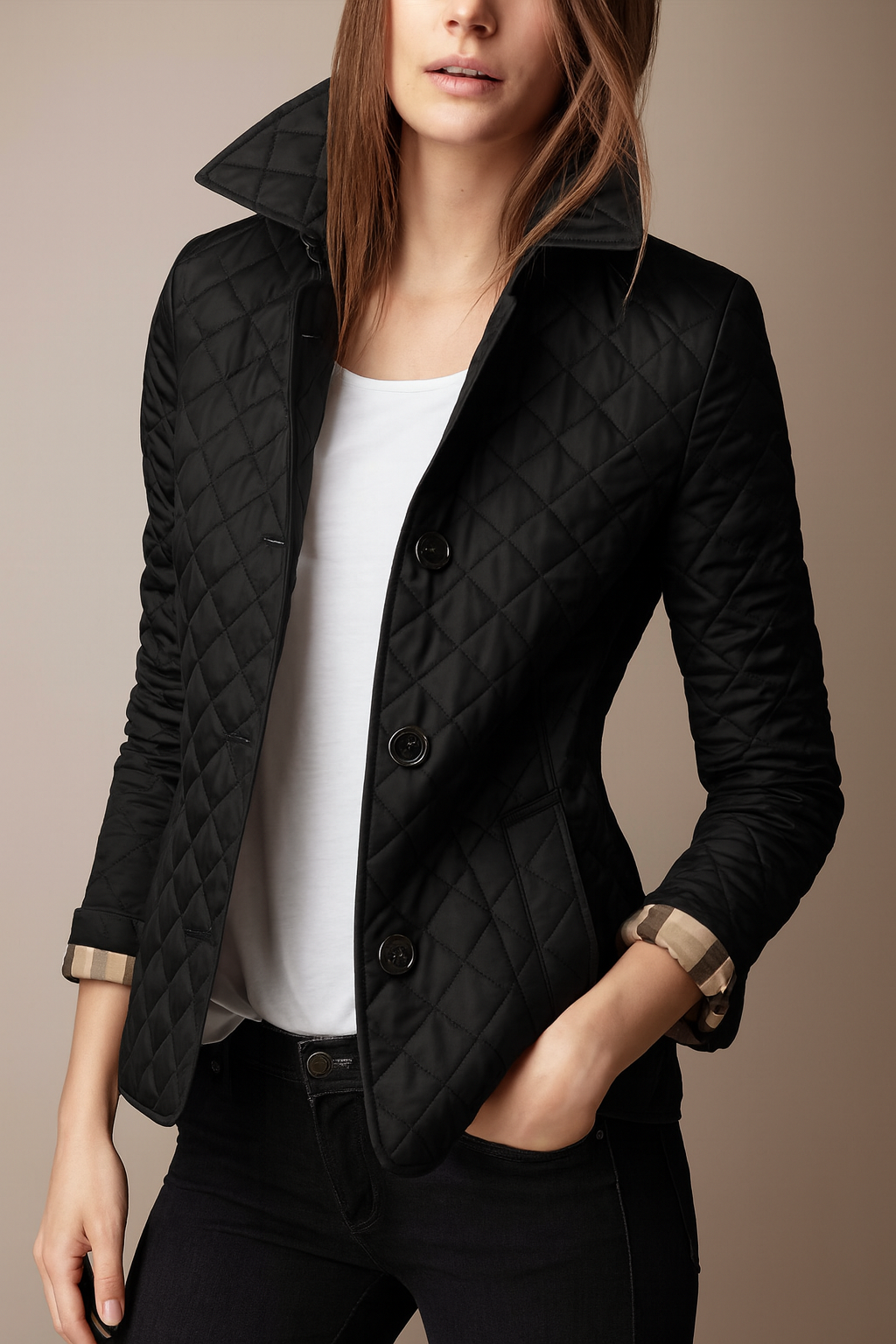 Athabasca Quilted Button-Front Jacket
