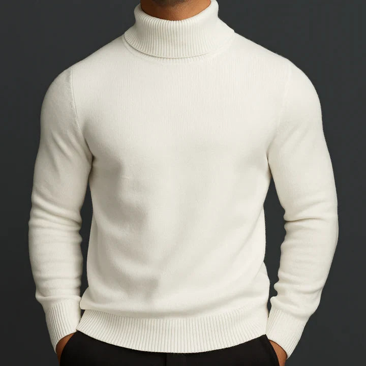 Yarrow Merino Flat-Knit Turtleneck