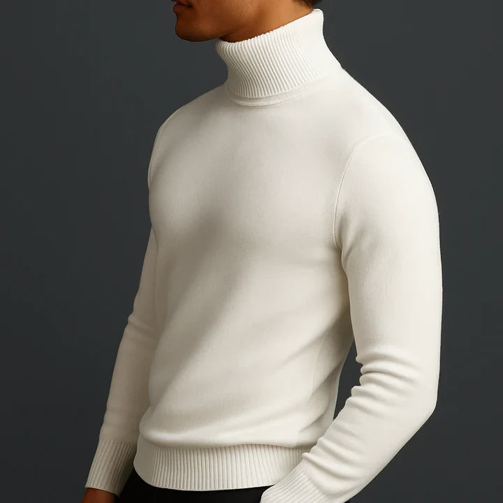 Yarrow Merino Flat-Knit Turtleneck