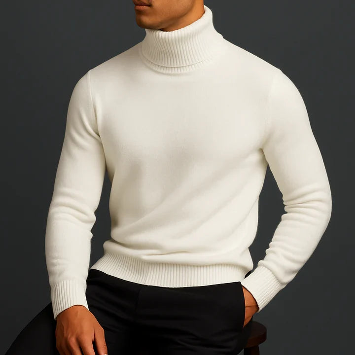 Yarrow Merino Flat-Knit Turtleneck