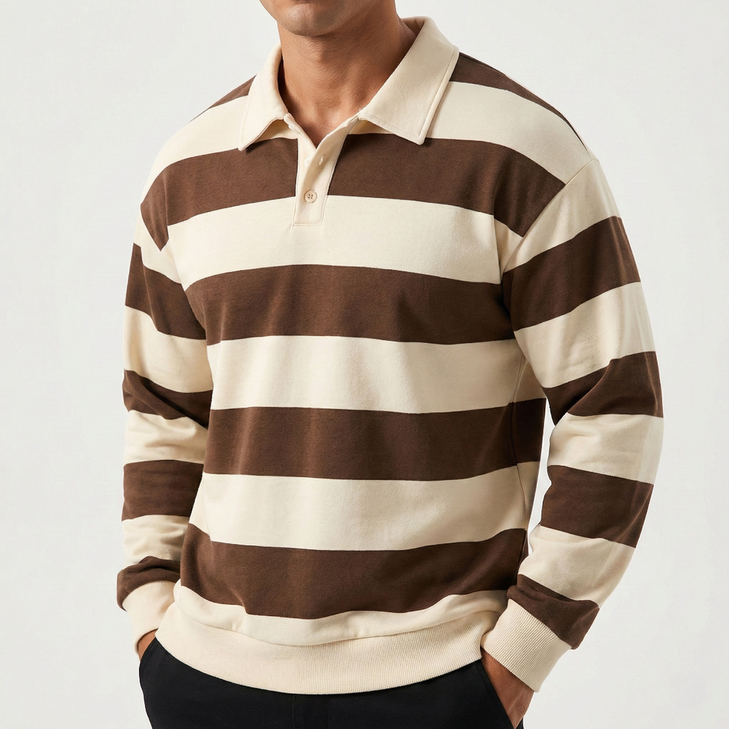 Vexley Striped Rugby Polo