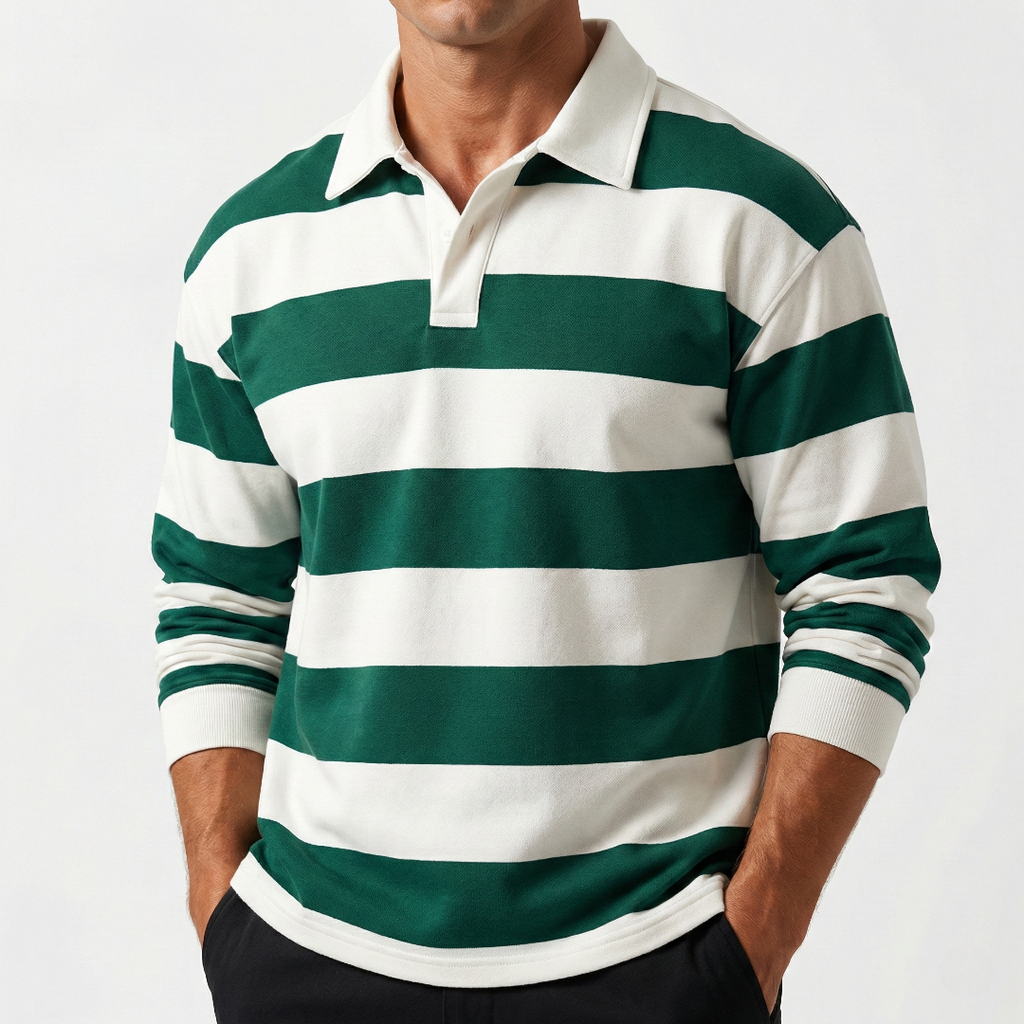Vexley Striped Rugby Polo