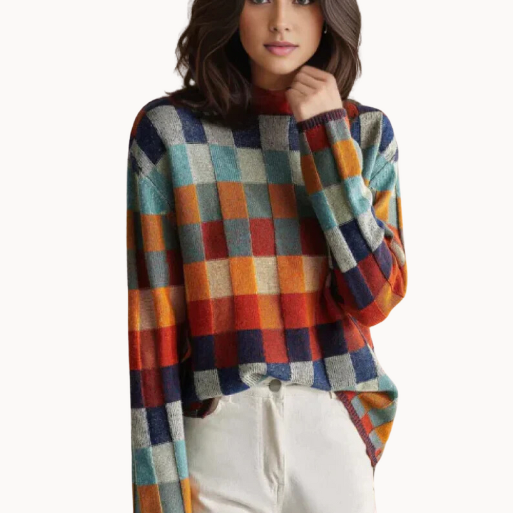 Polperro Patchwork Knit Sweater