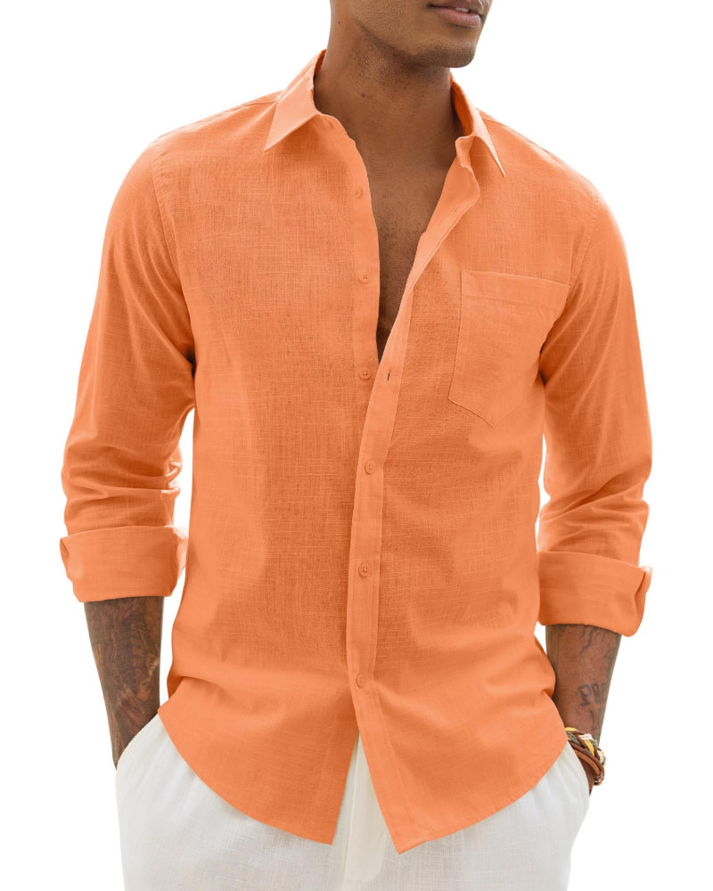 Enzo Linen-Blend Shirt