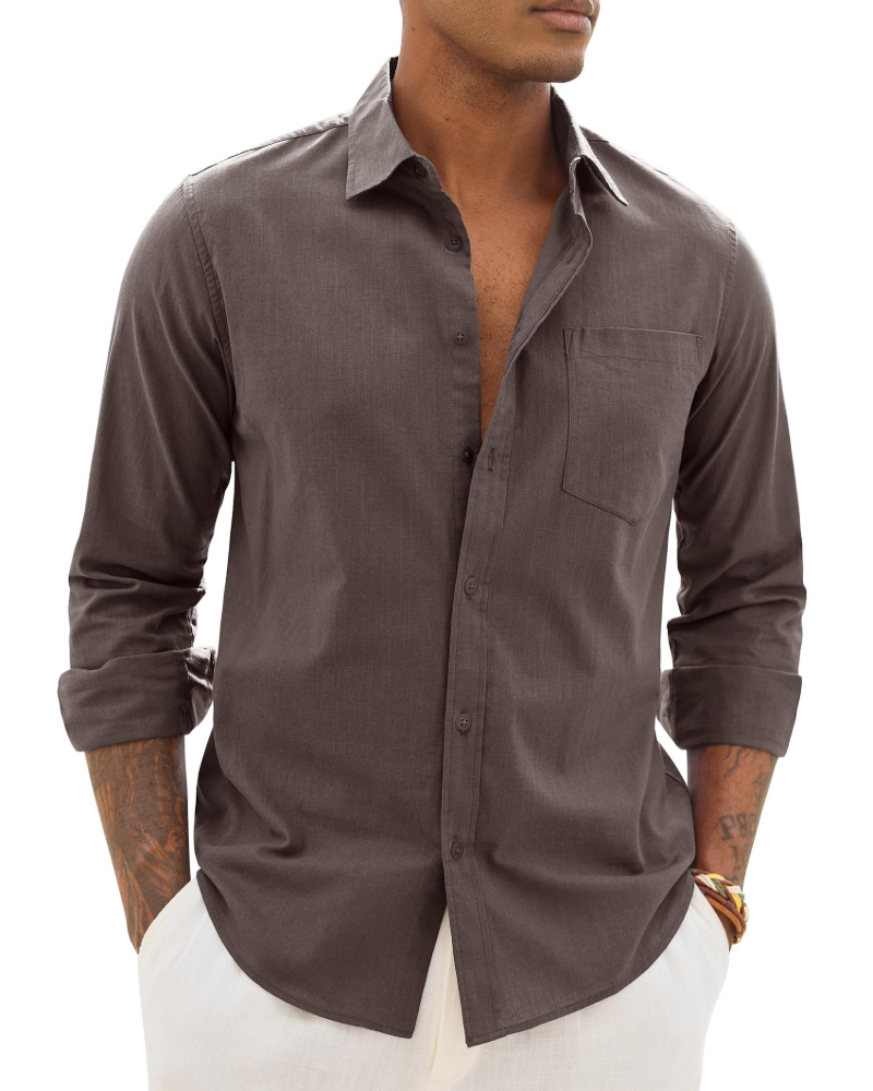 Enzo Linen-Blend Shirt