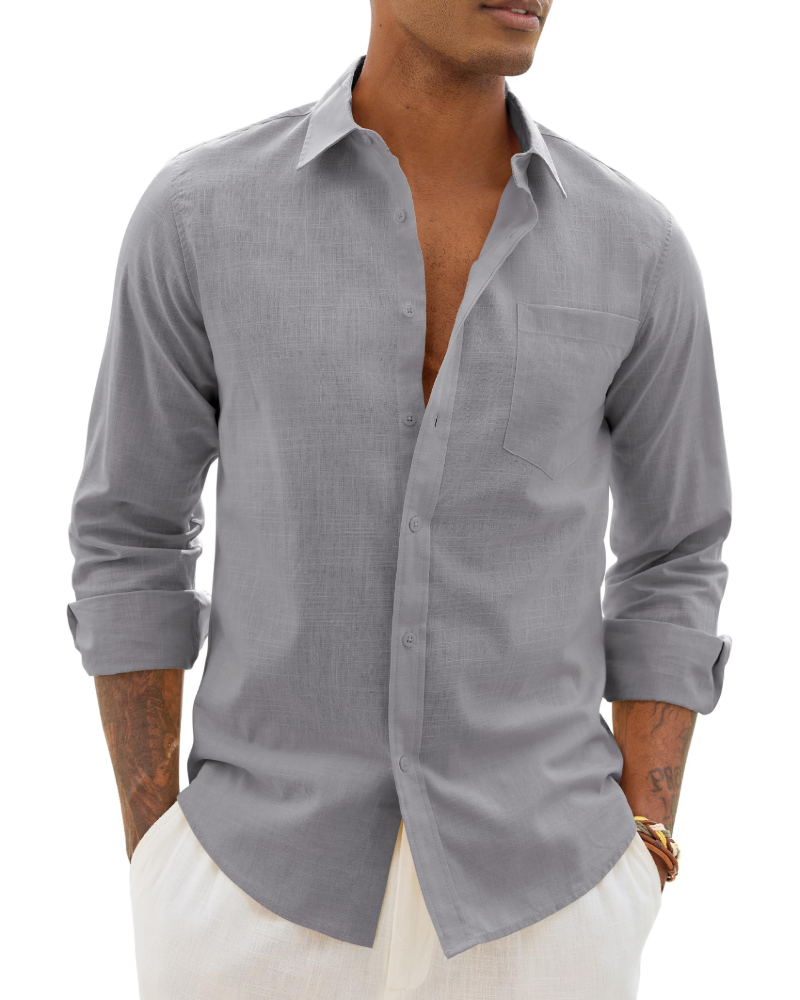 Enzo Linen-Blend Shirt