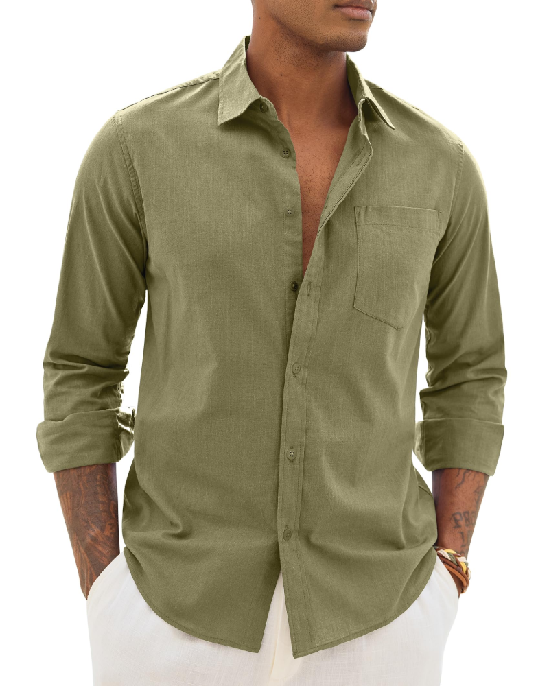 Enzo Linen-Blend Shirt
