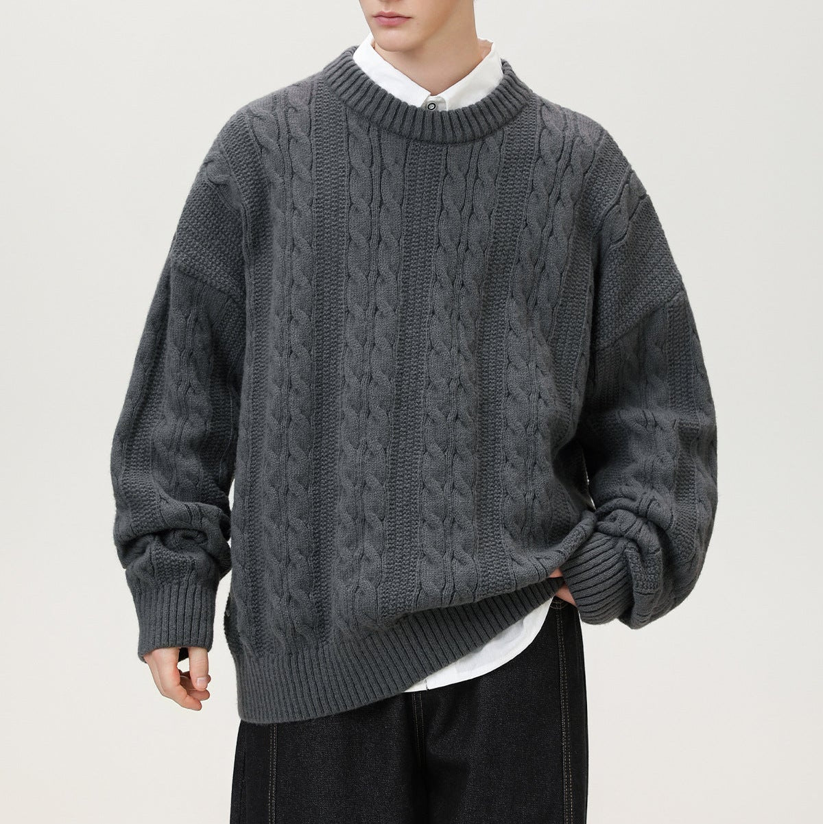 Prague Braided Cable-Knit Sweater
