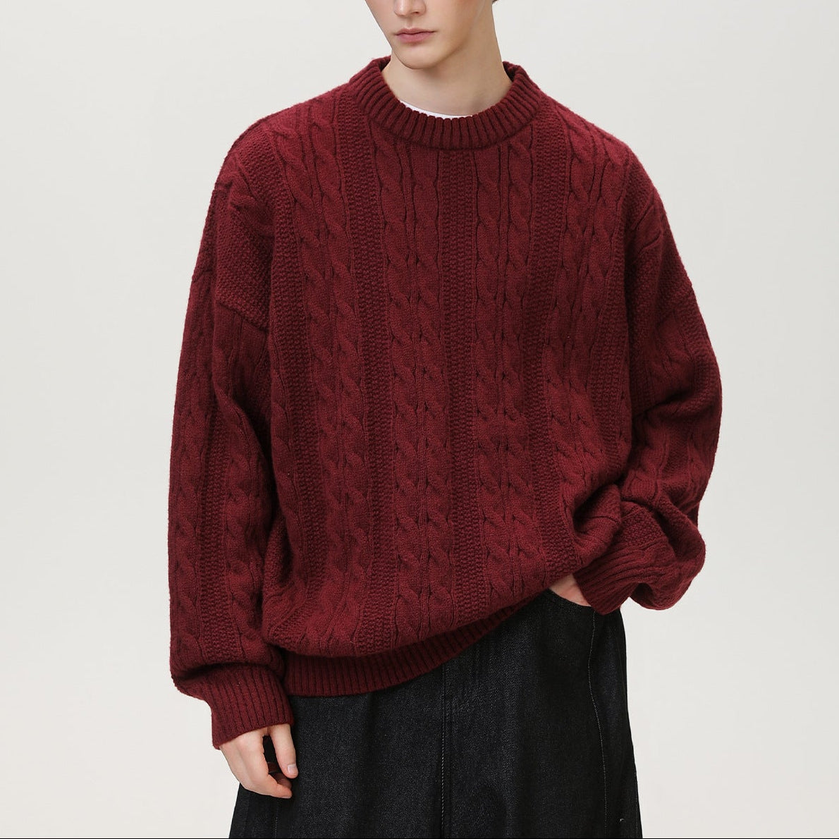 Prague Braided Cable-Knit Sweater