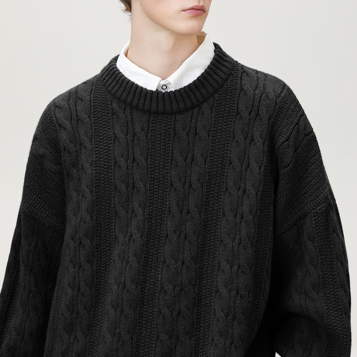 Prague Braided Cable-Knit Sweater