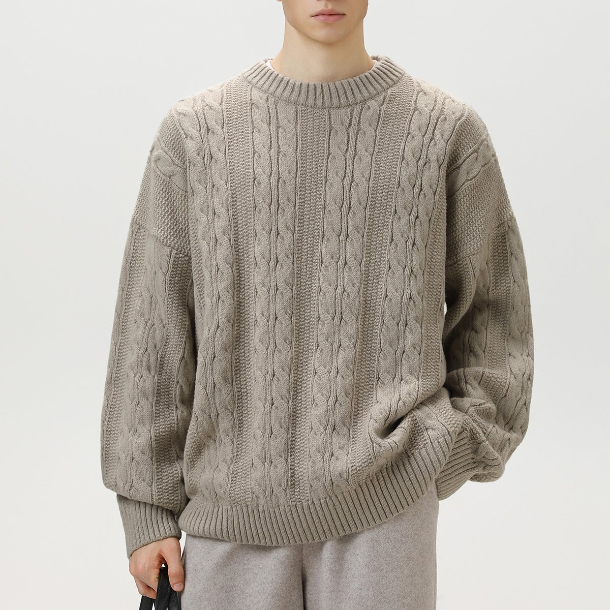 Prague Braided Cable-Knit Sweater
